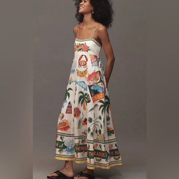Anthropologie Dresses & Skirts - NWT, Anthropologie 🌸🌺 Tropical Print Maxi Dress, almost new! ✨